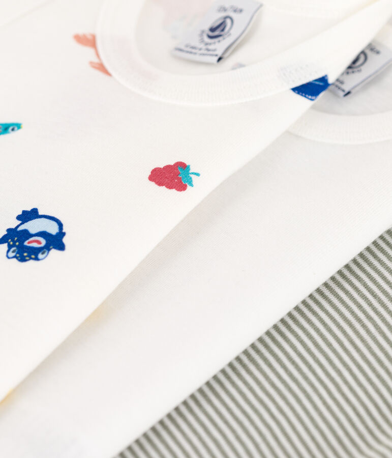 Set van 3 katoenen body-tanktops met zeedieren multicouleur