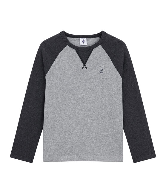 Tee-shirt garçon manches longues gris SUBWAY/noir CITY