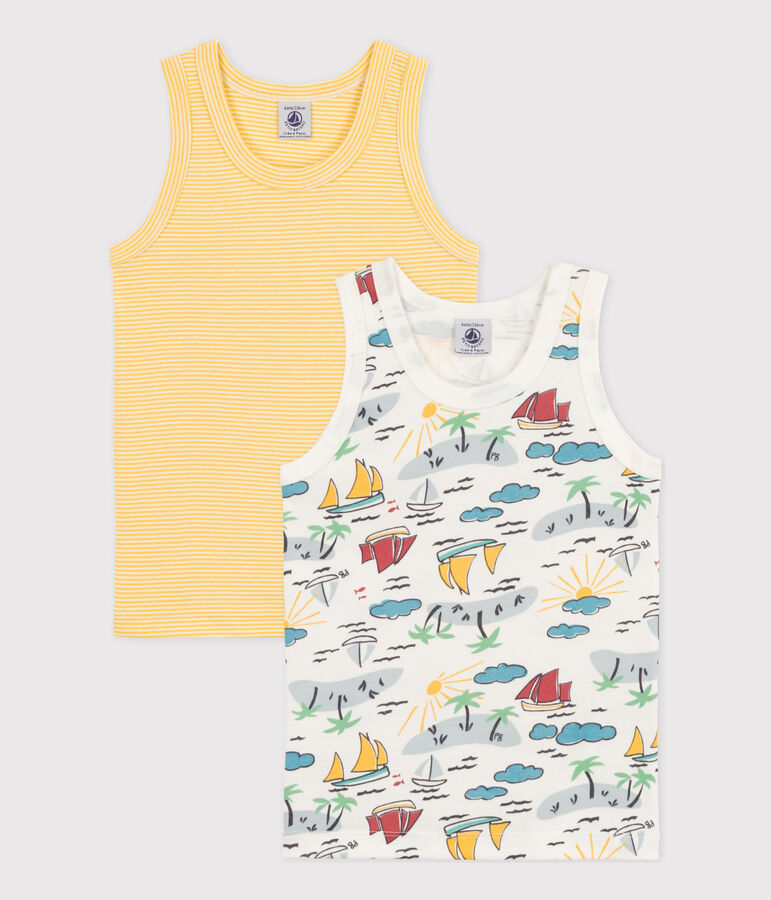 Lot de 2 d&eacute;bardeurs explorateur en coton petit gar&ccedil;on multicouleur