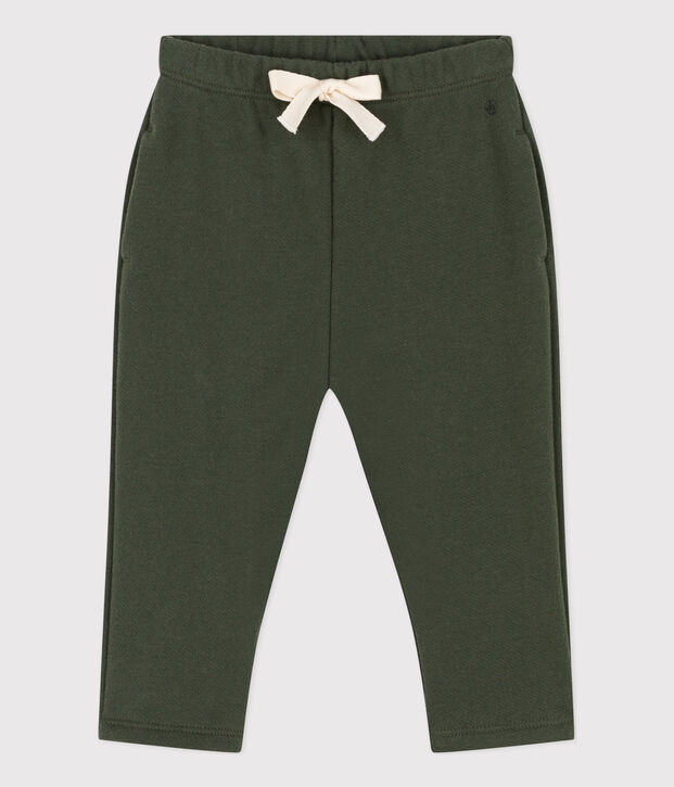 Broek in molton voor baby's groen