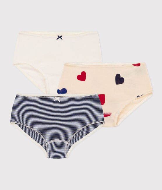 Set van 3 shorty's met hartjes voor meisjes in katoen variante 1