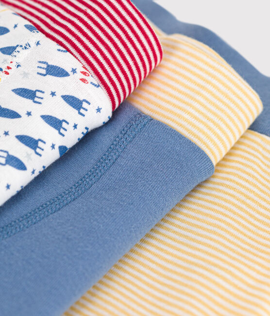 Setje met 3 katoenen boxershorts met raketmotiefje voor kinderen variante 1