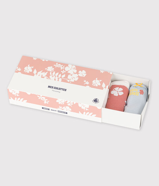 Set van 5 meisjesslips met Hawaïprint in katoen variante 1