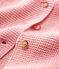 Cardigan laine et coton bébé. rose CHARME