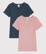 Set van 2 T-shirts met korte mouwen voor meisjes in katoen