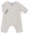 Gewatteerd pakje met dessin voor babymeisjes wit MARSHMALLOW/wit MULTICO