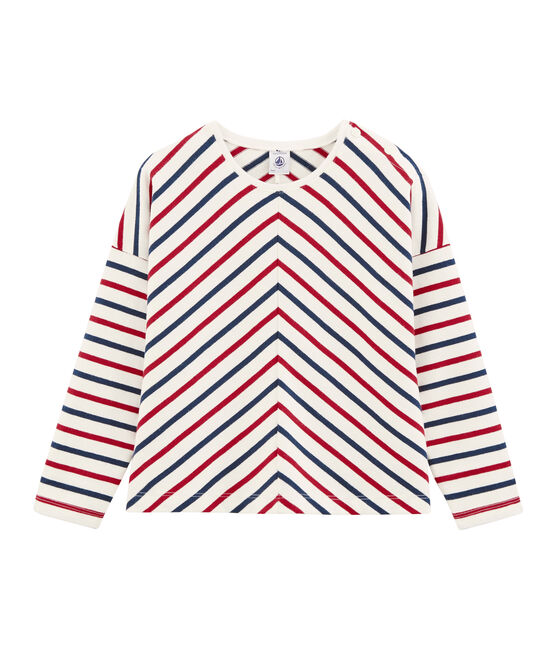 Marinetruitje voor meisjes wit MARSHMALLOW/wit MULTICO