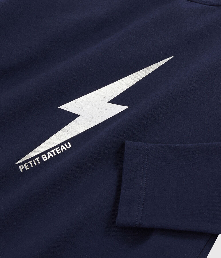 T-shirt met zeefdruk jongens kinderen blauw