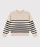 Pull en laine marinière Femme blanc AVALANCHE/bleu SMOKING