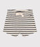 Babyshort van gevlamde jerseystof wit AVALANCHE/blauw SMOKING