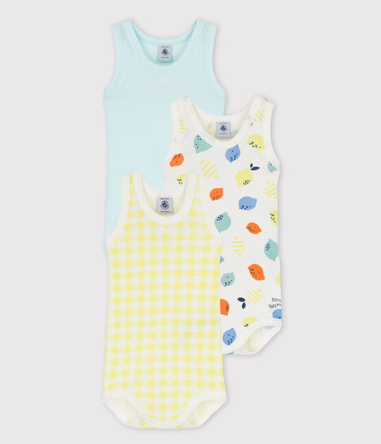 Lot de 3 bodies sans manches citrons colorés bébé variante 1