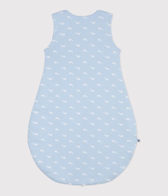 Katoenen babytrappelzakje met walvisprint TOG 2.5 blauw TOUDOU/wit MARSHMALLOW