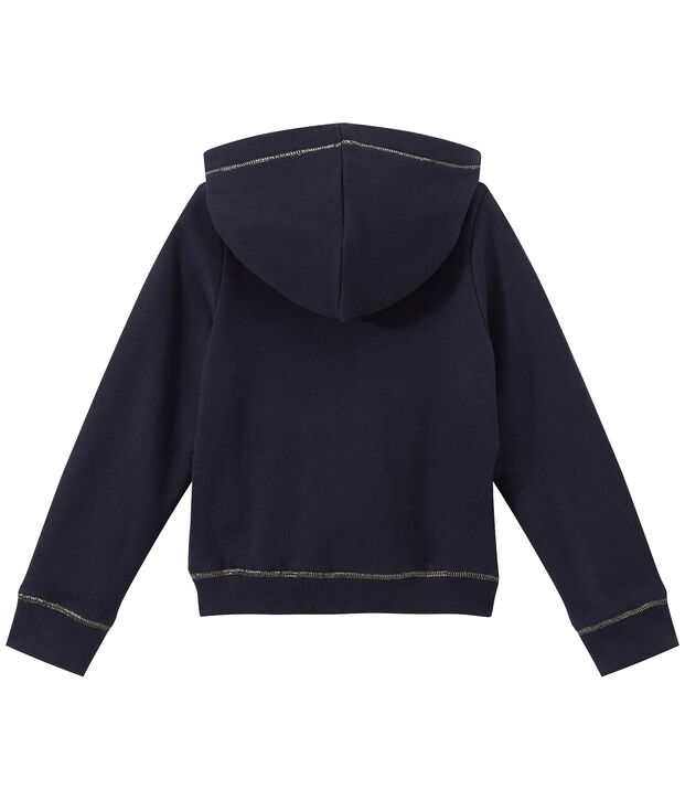 Hoodie met rits voor meisjes blauw