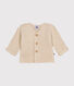 Gebreide uniseks babycardigan in ribbelsteek
