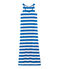 Jurk zonder mouwen voor vrouwen blauw RIYADH/wit MARSHMALLOW