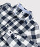 Chemise à carreaux enfant garçon bleu SMOKING/blanc MARSHMALLOW