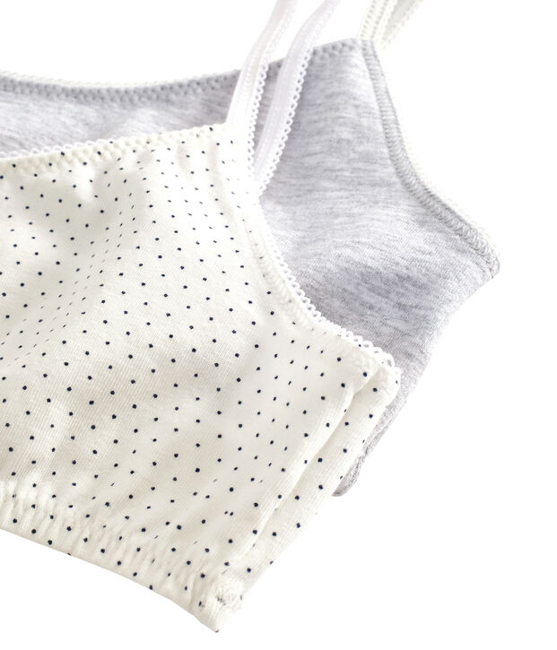 Duo de brassi&egrave;res petite fille multicouleur