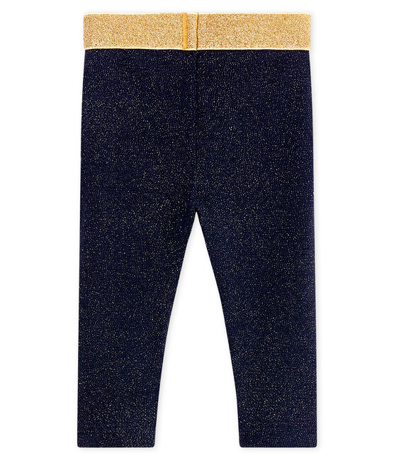 Legging met pailletten voor babymeisjes blauw SMOKING/geel DORE