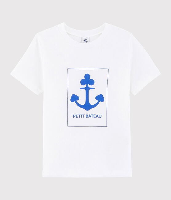 Tee shirt sérigraphié enfant garçon blanc ECUME