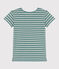 Tee-shirt LE DROIT COTON & LIN vert BRUT/blanc AVALANCHE