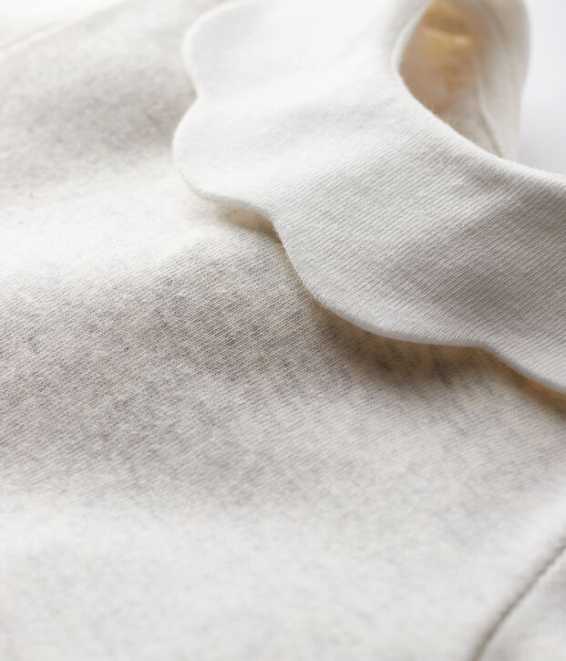 Blouse manches longues b&eacute;b&eacute; fille beige chin&eacute;