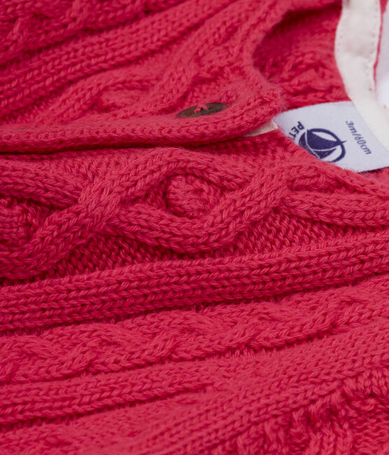 Cardigan met kabelpatroon roze IMPATIENCE