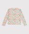 Katoenen kindercardigan met bloemenprint wit/multicouleur