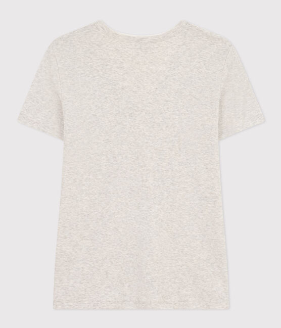 L'Iconique, effen katoenen T-shirt voor dames grijs BELUGA CHINE