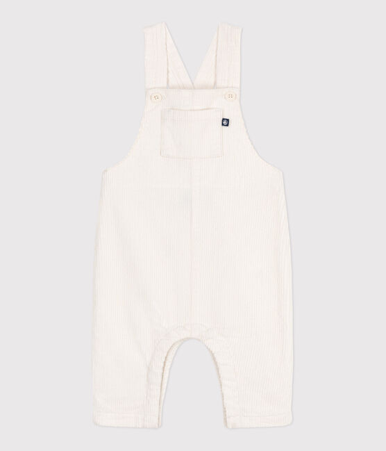 Effen babysalopette van corduroy ecru MILK