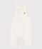 Effen babysalopette van corduroy ecru MILK