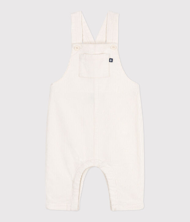 Effen babysalopette van corduroy MILK