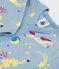 Katoenen babypyjama zonder voetjes met print blauw ADRIATIC/ MULTICO