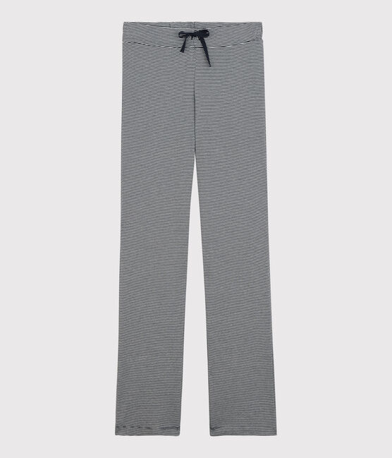 Pantalon en coton BIO Femme bleu SMOKING/blanc MARSHMALLOW