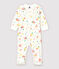 Dors-bien à pieds amovibles bébé fille en coton blanc MARSHMALLOW/blanc MULTICO
