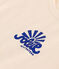 T-shirt met korte mouwen in gevlamde jersey voor baby's ecru AVALANCHE