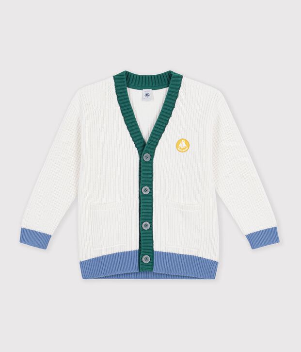 Effen katoenen vestje voor kinderen wit/multicouleur