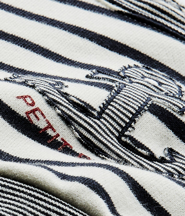 Marinegestreepte hoody voor babyjongens wit/blauw