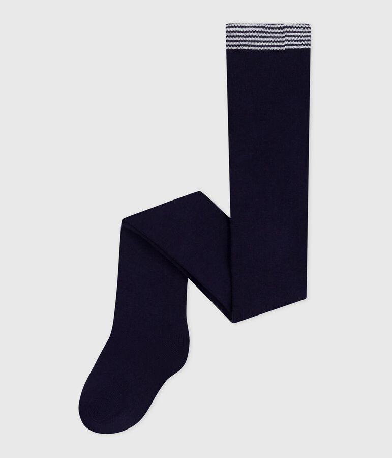 Collants b&eacute;b&eacute; en coton unis bleu