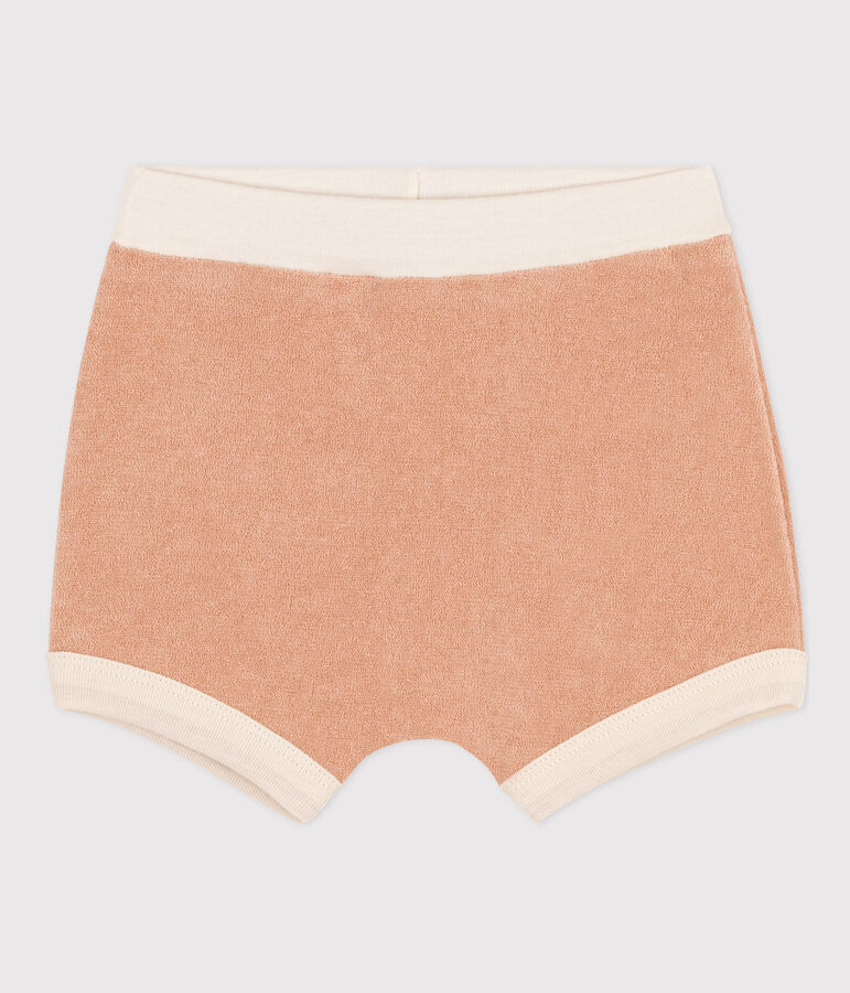 Short b&eacute;b&eacute; en bouclette &eacute;ponge beige