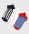 3 PAIRES DE CHAUSSETTES ENFANT EN COTON A RAYURES multicouleur