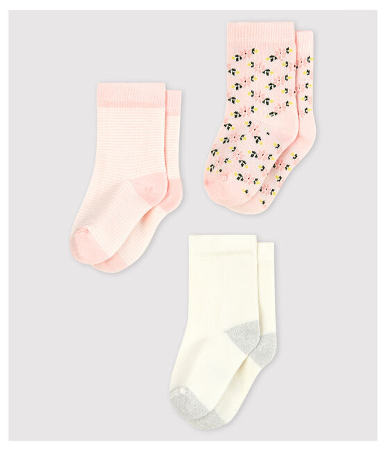 Set van 3 paar sokken met motiefje voor baby meisje variante 2