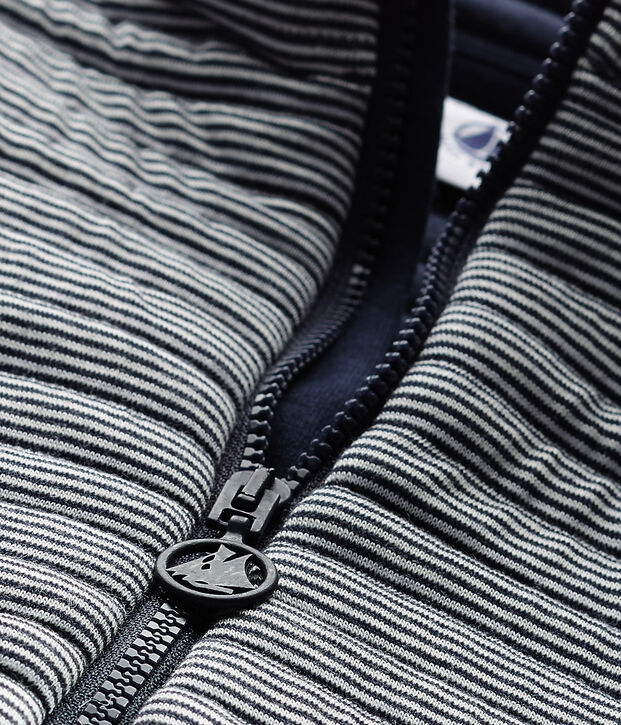 Doudoune sans manches gar&ccedil;on blauw/wit