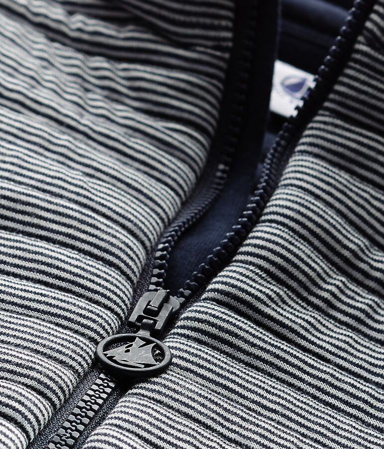 Doudoune sans manches gar&ccedil;on blauw/wit