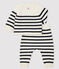 2-delige gebreide set met strepen baby van tricot wit MARSHMALLOW/blauw SMOKING