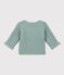 Gebreide uniseks babycardigan in ribbelsteek groen PAUL