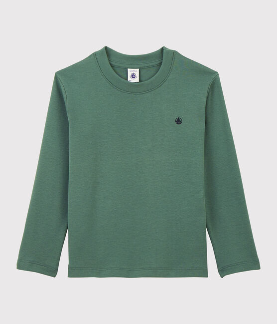 Katoenen T-shirt voor meisjes en jongens groen VALLEE