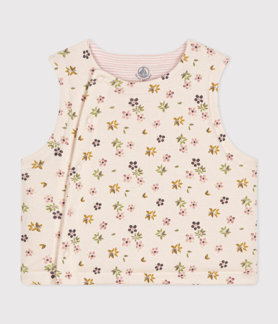 GILET SANS MANCHE REVERSIBLE EN COTON BÉBÉ beige AVALANCHE/ CUIVRE