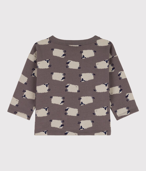 Hoodie in molton met schapenprint voor babyjongens. BONGRIS/ MULTICO