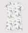 Combicourt toile de Jouy Paris bébé en coton blanc MARSHMALLOW/bleu MEDIEVAL