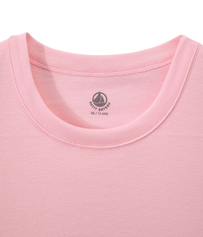 T-shirt femme en c&ocirc;te originale rose BABYLONE